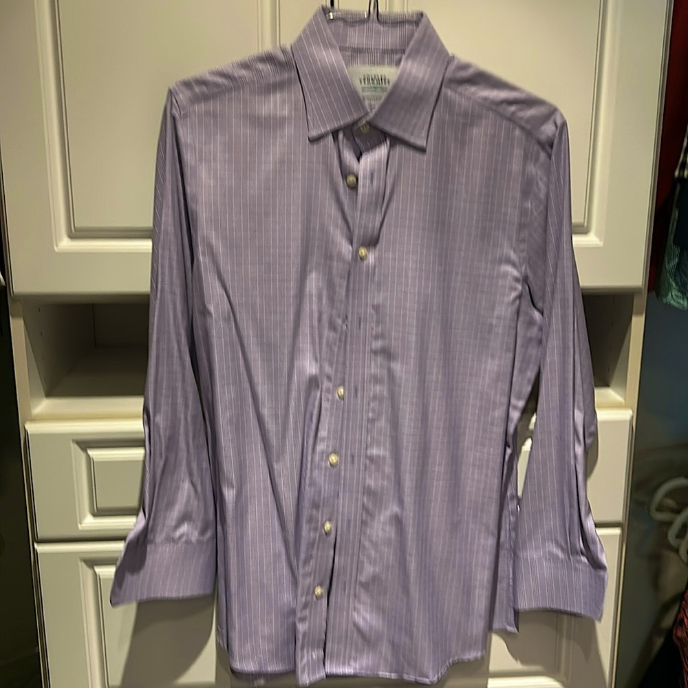 Charles Tyrwhitt Lavender/Purple 16/33 Non-Iron Slim Fit Shirt